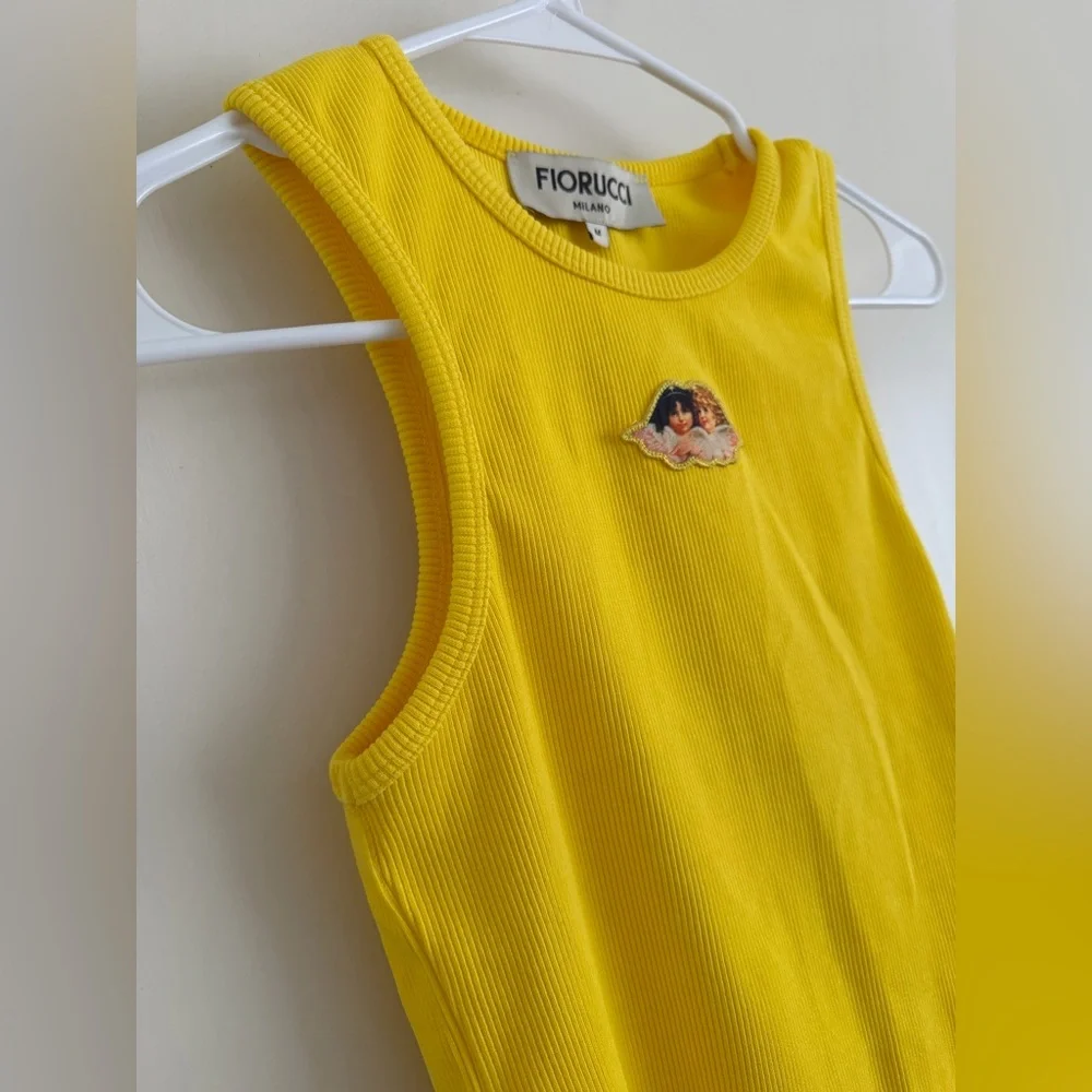 Fiorucci Yellow Ribbed Tank - Picture 6 of 7